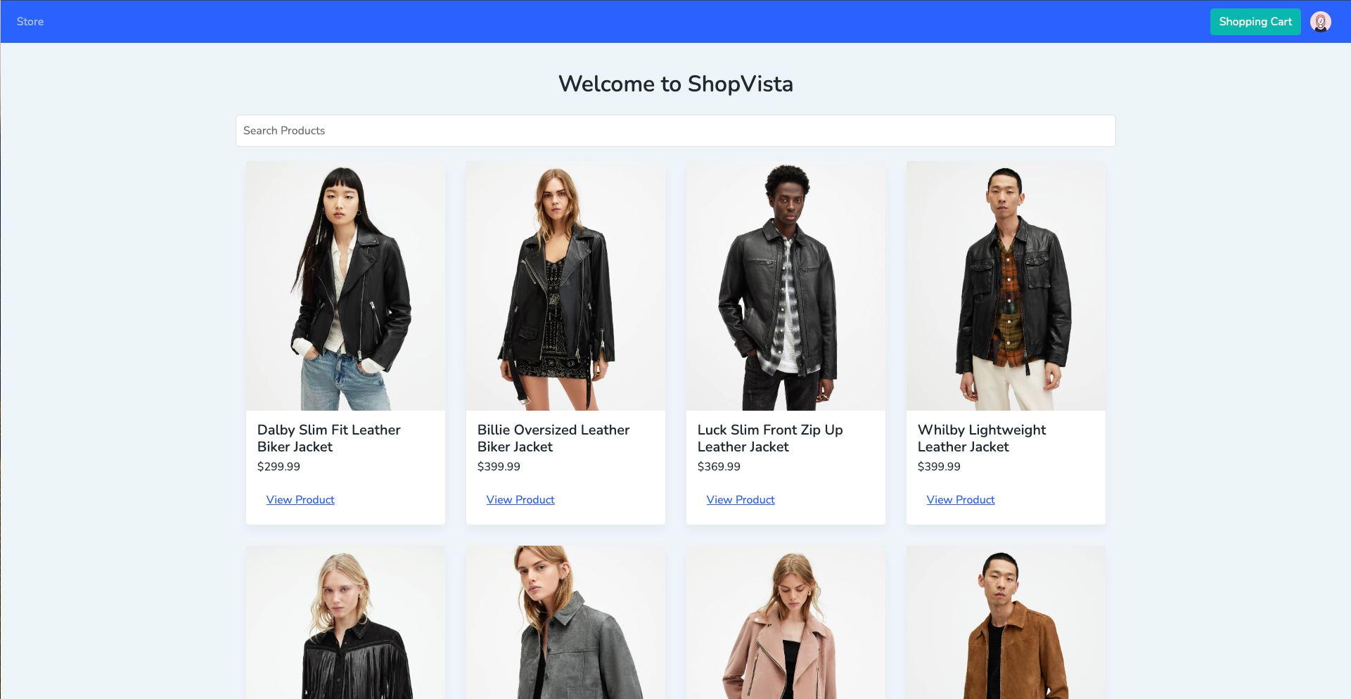 ShopVista project screenshot