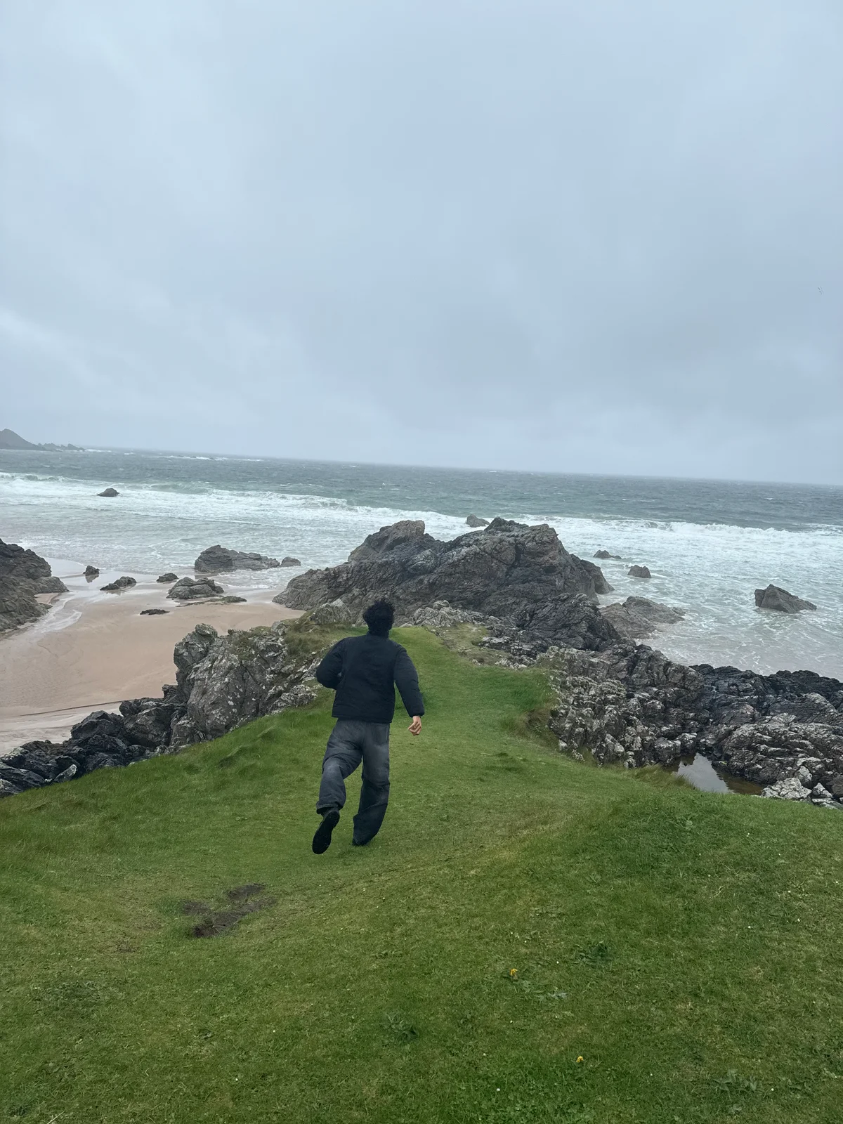 Nabeel Thotti on the coast in Scotland